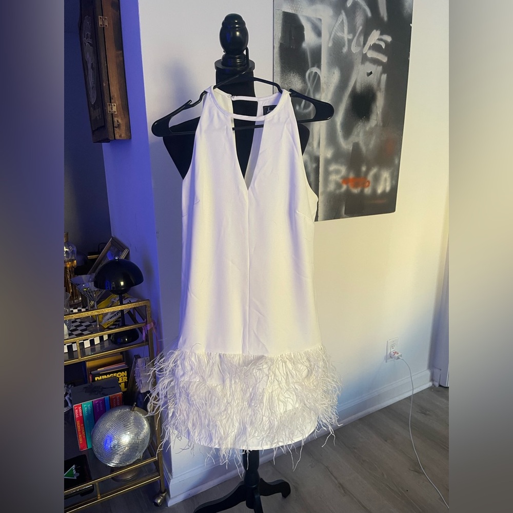Sam Edelman Feather Trim Shift Dress